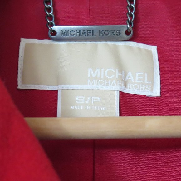 MICHAEL KORS - Military style Red Pea Coat - Picture 5 of 8